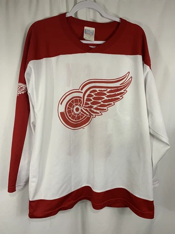 Vintage Detroit Red Wings Off The Bench Hasek Hockey Jersey Size Large NHL Cover