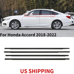 4Pcs Window Moulding Trim Seal Belt Weatherstrip for Honda Accord 2018-2022 USA - Foto 1 di 12