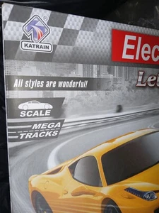 Katrain Electric Rail Car Mega Tracks Slot Car Set - Picture 1 of 4