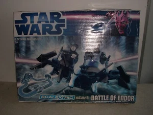 SCALEXTRIC STAR WARS BATTLE OF ENDOR SET COMPLETE BOXED FULLY WORKING - Picture 1 of 7