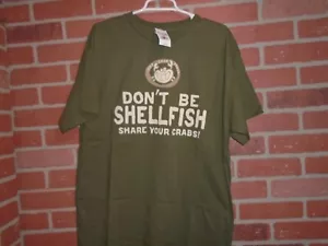 T-SHIRT DA UOMO JOE'S CRAB SHACK ""DONT BE SHELLFISH"" NUOVA CON ETICHETTE ADULTO GRANDE - Foto 1 di 2
