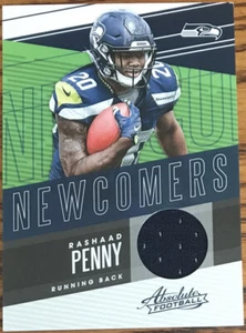 2018 Absolute Newcomers Jerseys Rashaad Penny NC-RP Seattle Seahawks - Picture 1 of 2
