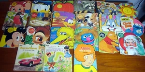21 Vintage Children's Story Golden Shape Books Disney Sesame Street Road Runner  - Foto 1 di 3