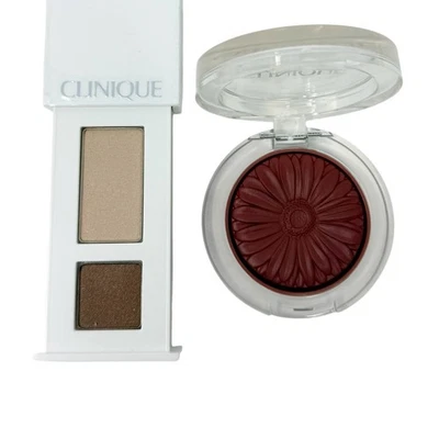 NEW Clinique Fall Eyeshadow Duo 01 Like Mink and Blush Pop 07 Cola Pop Set - Image 1 of 4