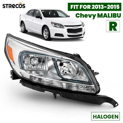 Halogen Headlight 2013-2015 Chevy Malibu LS 2016 Limited LS w/ Bulb Passenger Foto 1 de 4