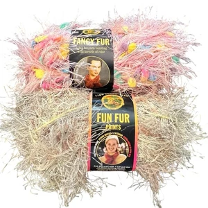 Lion Brand Yarn Neutral Sandstone & Pretty In Pink Party Style Lot Of 2 Skeins - Picture 1 of 15