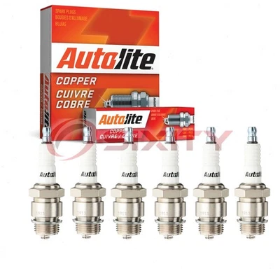 6 pc Autolite Copper Core Spark Plugs for 1950-1954 Delahaye 135 Ignition pn Foto 1 de 4