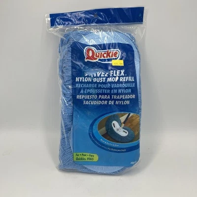 Quickie 旋转硬度尼龙防尘拖把补充装 #065 蓝色 全新 — 第 1/2 张图片