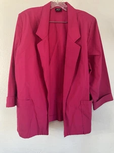Vintage Koret Pink Blazer Business Professional Large Front Pockets - Picture 1 of 8