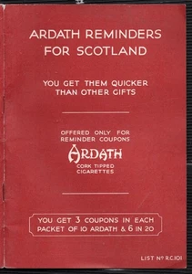 1930er Ardath Tobacco Company Zigaretten Erinnerungen für Schottland Geschenkkatalog - Bild 1 von 3