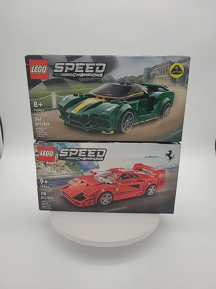 Lego Speed Champions: Ferrari F40 Supercar (76934) y (76907) Lotus Evija Race F1 Foto 1 de 4