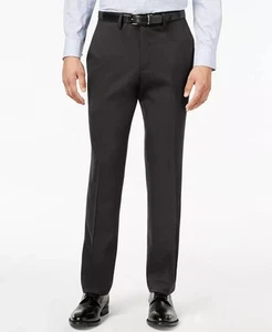 Kenneth Cole Reaction Men's Slim-Fit Stretch Gabardine Dress Pants in Gray-36/32 - Picture 1 of 4