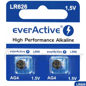 2 pilas alcalinas everActive AG4 LR66 LR626 L626 177 1,5 V GRAN VALOR - Imagen 1 de 1