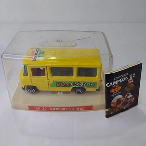 New GUISVAL 42 Yellow Microbus Escolar No. 6 1:43 Scale Diecast Bus Van w/ Case - Picture 1 of 3
