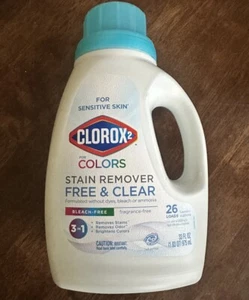 Clorox 2 Libre Y Transparente para Piel Sensible, para Blancos y Colores NUEVO 33 fl. oz - Imagen 1 de 8