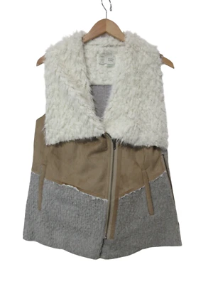 Chaleco Talla M Saturday Sunday Anthropologie Mezcla Lana Imitación Piel Gamuza Boho Moto Foto 1 de 4