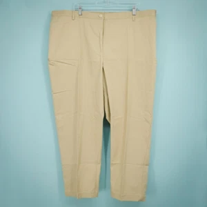 Lands End Plus Size 26W Straight Fit Khaki Chino Twill Comfort Waist Pants NEW - Picture 1 of 6