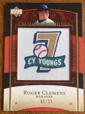 Roger CLEMENS 2007 UD Premier Stitchings Comm Patch #PS-50 5/35 NM Red Sox