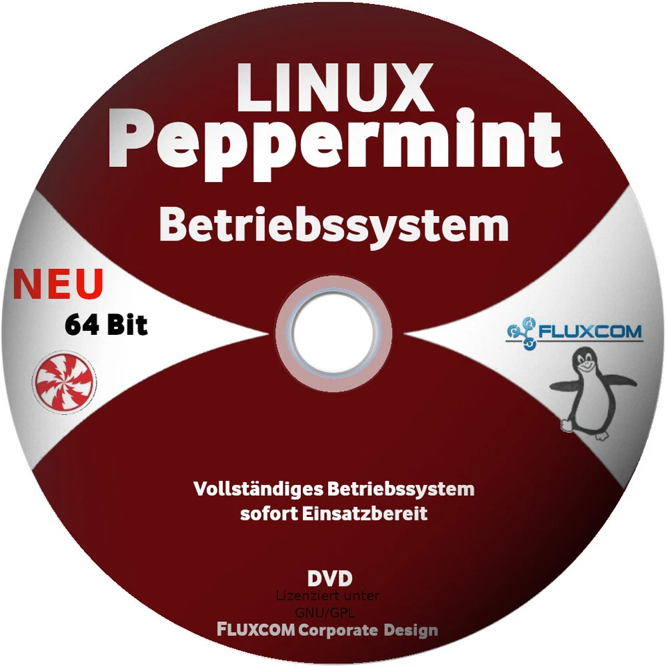 2025 Peppermint OS 64 Bit Linux Live DVD komplettes Betriebssystem - Bild 1 von 1