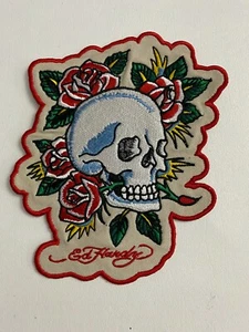 Deadstock Ed Hardy Skull Logo Iron On Patch Applique Embroidered Sewing (Large) - Picture 1 of 4