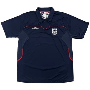 England 2004 Training Football Soccer Jersey Navy Blue/Red Umbro Mens XL - Picture 1 of 6