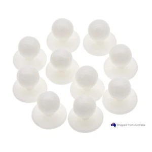 New Chef Jacket Buttons 10 X White Chefs Button Pack Replacement Set Spare Cook - Picture 1 of 5