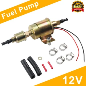 12V Universal Electric Fuel Pump Inline Low Pressure 5-9 PSI GAS Diesel E8012S - Picture 1 of 12