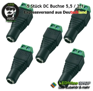 5 Stück DC Buchse mit Schraubanschluss 5,5 / 2,1 Verbinder ideal für LED - Bild 1 von 4
