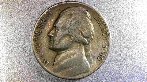 1940 Jefferson Nickel, No Mint Mark, SUPER RARE Cover