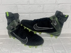 NIKE ALPHA MENACE ELITE FLYKNIT RUSSELL WILSON PE BLACK RW FOOTBALL CLEATS SZ 13 - Picture 1 of 9