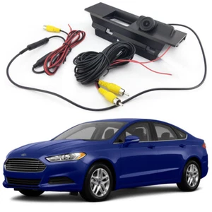 Car Trunk Handle + HD CCD Rearview Camera Backup for 2013-2018 Ford Fusion Sedan - Picture 1 of 6