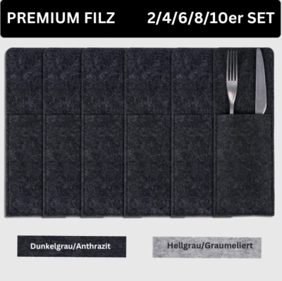 Bestecktaschen aus Filz | Besteckserviette,Besteckhülle,Besteckbeutel Tischdeko - Bild 1 von 2