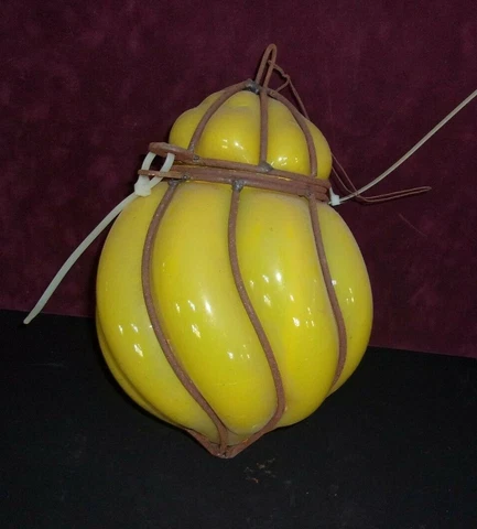 Antique Yellow Art Nouveau HAND Ceiling Light Fixture LATE 1800s - EARLY 1900s Cover