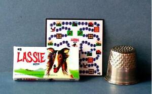 Maison de poupée miniature 1:12 jeu Lassie années 1960 Lassie TV Dog jeu de société maison de poupée