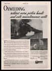 1935 Oxweld Railroad Service Co. soudeur photo utilisant tige de soudage bronze annonce imprimée