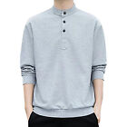 Men's Fashion Casual Long Sleeve Shirt Fashion Button Loose Top Shirt Slim