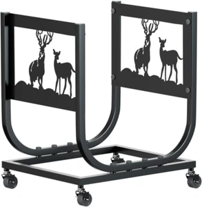 BUKLYN Indoor and Outdoor Firewood Rack with Pulley - Size: 15.7 * 11.8 * 17.7 I - Picture 1 of 12