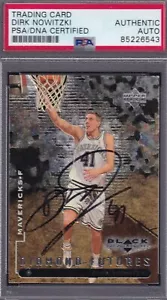 Dirk Nowitzki SIGNED ROOKIE CARD 1998 UD Black Diamond RC PSA DNA CARD AUTOGRAPH - Picture 1 of 1