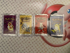 4x EMPTY Pokemon Base Set 2 Booster Pack Wrappers - WOTC 1999-2000 ๐ฅ All 4 Arts - Picture 1 of 2