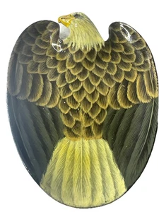 Vintage Eagle Mens Dresser Lacquerware Valet Trinket Dish 6 Inch Free Shipping. - Picture 1 of 4