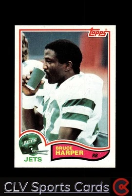 Football sports Topps Bruce Harper New York Jets Near Mint or Better - Image 1 of 2