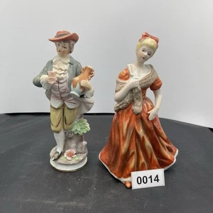 Zwei Vintage viktorianische Männer und Damen Figuren - Bild 1 von 10