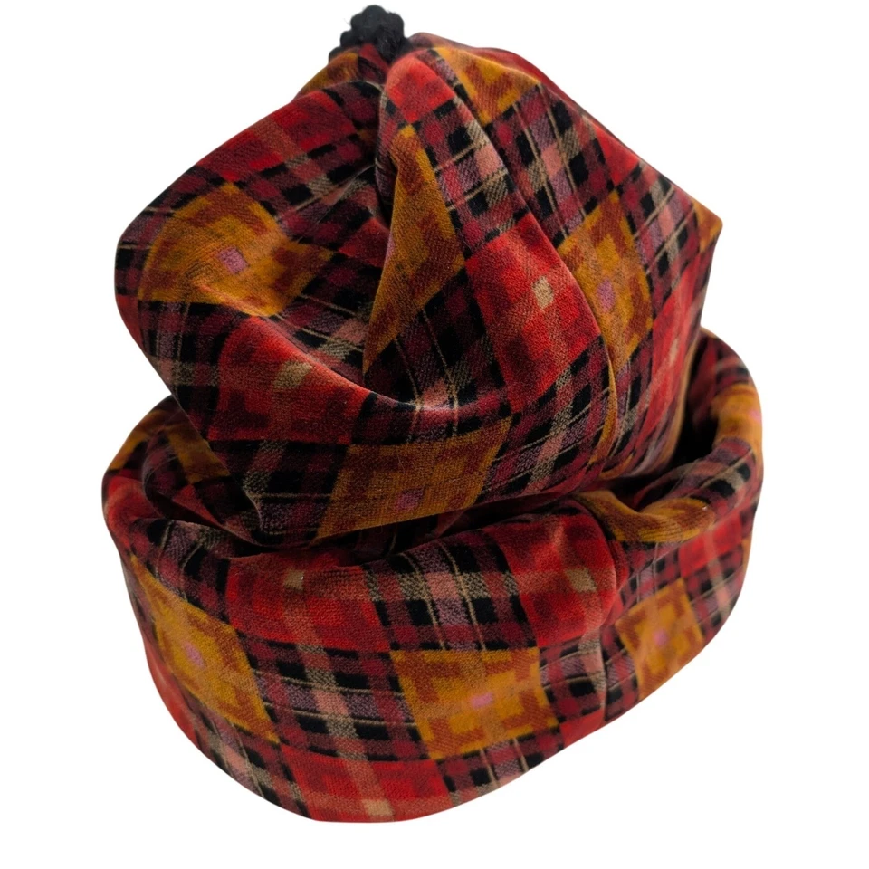 Sombrero polar Polartec de terciopelo a cuadros Neckworks hecho en EE. UU. Invierno acogedor cálido talla única Foto 1 de 4