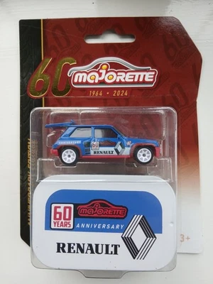 Majorette Renault 5 GT Turbo 60th Anniversary Edition Diecast with Car Tin - Image 1 of 4