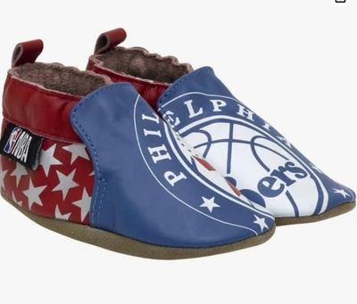ZAPATOS SIN CORDONES PARA BEBÉ ROBEEZ suela suave NBA Philadelphia 76ers 12-18 meses Foto 1 de 4