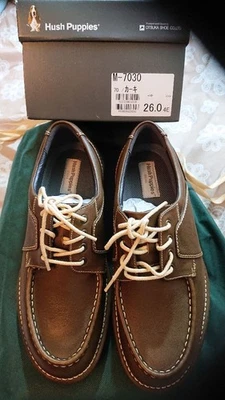 Hush Puppies M-7030 Men's Khaki Town Shoes 26cm Mint with Box - Image 1 of 4