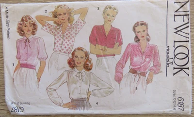Maudella 6187 Sewing Pattern Ladies Blouses Front Back Gathered Yokes - Image 1 of 4