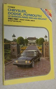 Manual de tienda Clymer A293: Chrysler, Dodge, Playmouth 1981-1987 (Le Baron, Aries) - Imagen 1 de 6