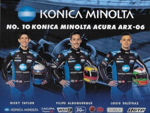 2023 RICKY TAYLOR,ALBUQUERQUE,DELETRAZ KONICA MINOLTA #10 IMSA LE MANS CARTOLINA - Foto 1 di 1