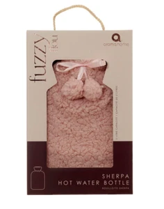 Aroma Home Rosa Teddy Fleece Bottiglia di Acqua Calda Regolare 2L (Confezione Regalo) - Foto 1 di 4